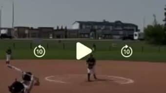 Double play in centre Field -keelie Armstrong